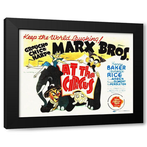 Marx Brothers - At the Circus 02 Black Modern Wood Framed Art Print with Double Matting by Hollywood Photo Archive
