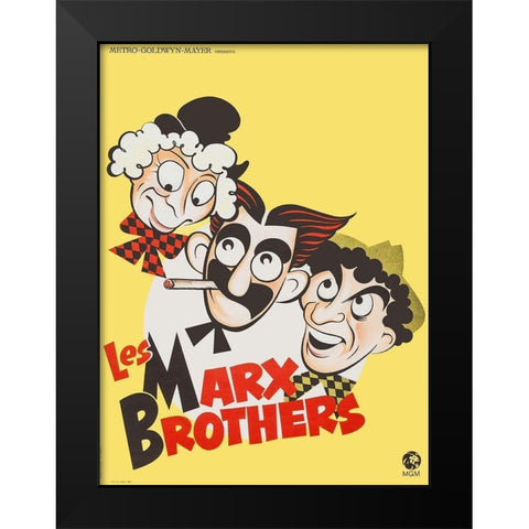 Marx Brothers - Cartoon - Stock Black Modern Wood Framed Art Print by Hollywood Photo Archive