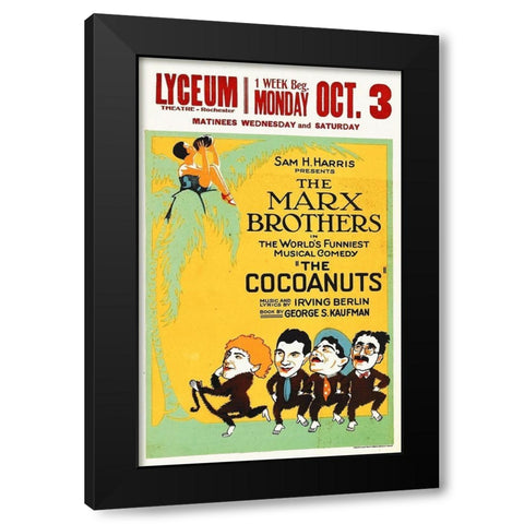 Marx Brothers - Cocoanuts 01 Black Modern Wood Framed Art Print with Double Matting by Hollywood Photo Archive