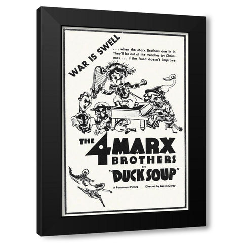 Marx Brothers - Duck Soup 03 Black Modern Wood Framed Art Print by Hollywood Photo Archive
