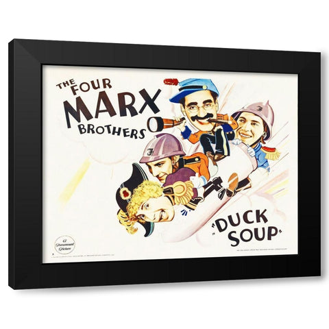 Marx Brothers - Duck Soup 04 Black Modern Wood Framed Art Print by Hollywood Photo Archive