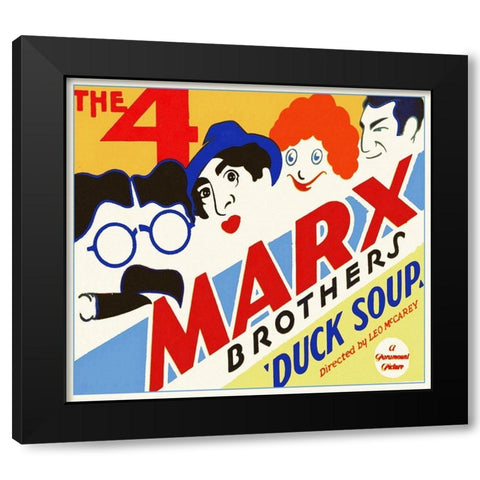 Marx Brothers - Duck Soup 06 Black Modern Wood Framed Art Print by Hollywood Photo Archive