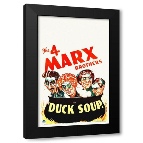 Marx Brothers - Duck Soup 07 Black Modern Wood Framed Art Print by Hollywood Photo Archive