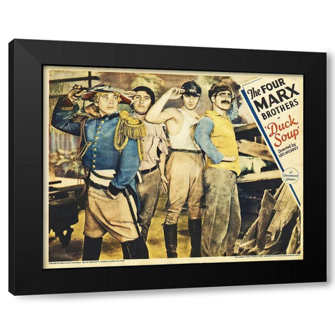 Marx Brothers - Duck Soup 09 Black Modern Wood Framed Art Print by Hollywood Photo Archive
