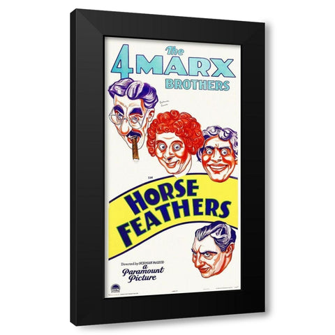 Marx Brothers - Horse Feathers 02 Black Modern Wood Framed Art Print with Double Matting by Hollywood Photo Archive