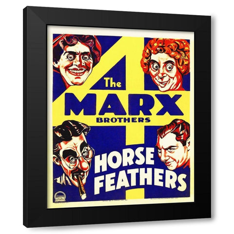 Marx Brothers - Horse Feathers 03 Black Modern Wood Framed Art Print with Double Matting by Hollywood Photo Archive