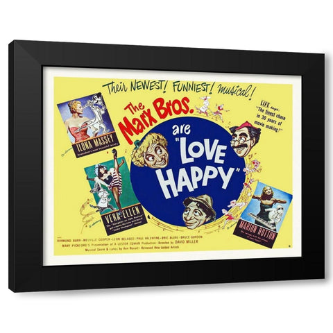 Marx Brothers - Love Happy 02 Black Modern Wood Framed Art Print by Hollywood Photo Archive