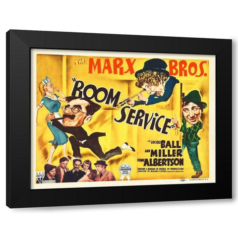 Marx Brothers - Room Service 05 Black Modern Wood Framed Art Print with Double Matting by Hollywood Photo Archive