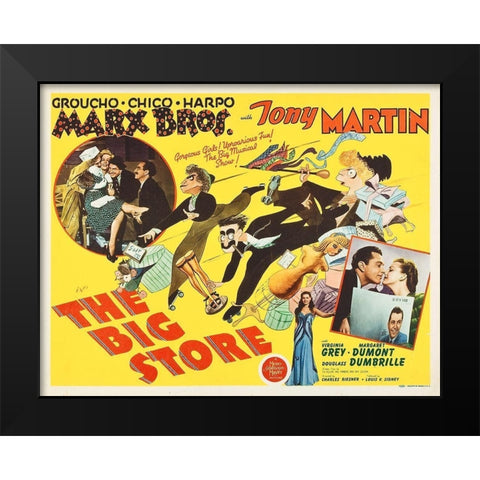 Marx Brothers - The Big Store 01 Black Modern Wood Framed Art Print by Hollywood Photo Archive