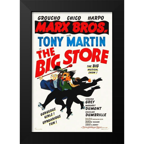 Marx Brothers - The Big Store 02 Black Modern Wood Framed Art Print by Hollywood Photo Archive