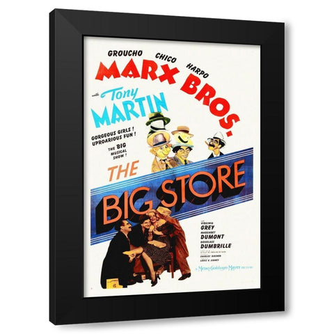 Marx Brothers - The Big Store 04 Black Modern Wood Framed Art Print with Double Matting by Hollywood Photo Archive