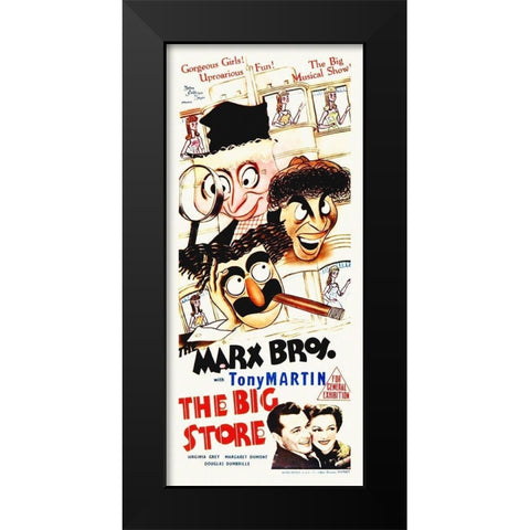 Marx Brothers - The Big Store 06 Black Modern Wood Framed Art Print by Hollywood Photo Archive