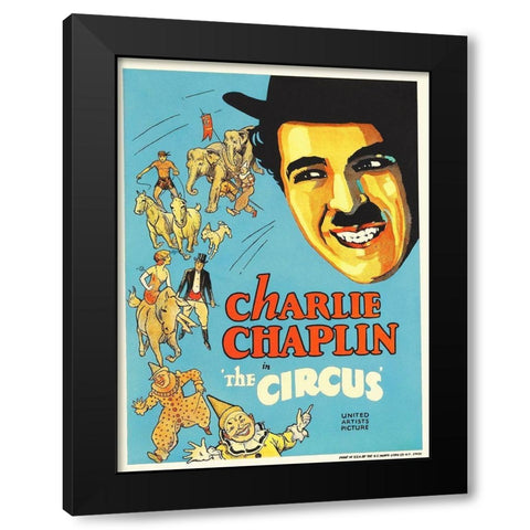 Charlie Chaplin - The Circus, 1928 Black Modern Wood Framed Art Print with Double Matting by Hollywood Photo Archive