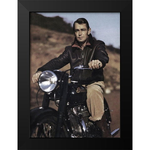 Alan Ladd Black Modern Wood Framed Art Print by Hollywood Photo Archive