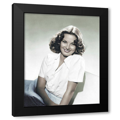 Alma Carroll Black Modern Wood Framed Art Print by Hollywood Photo Archive