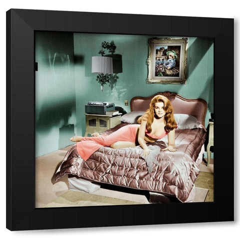 Ann-Margret Black Modern Wood Framed Art Print with Double Matting by Hollywood Photo Archive