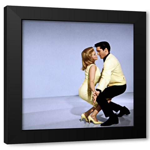 Ann-Margret with  Elvis - Viva Las Vegas Black Modern Wood Framed Art Print with Double Matting by Hollywood Photo Archive