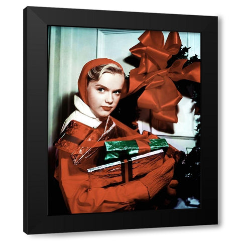 Anne Francis Black Modern Wood Framed Art Print by Hollywood Photo Archive