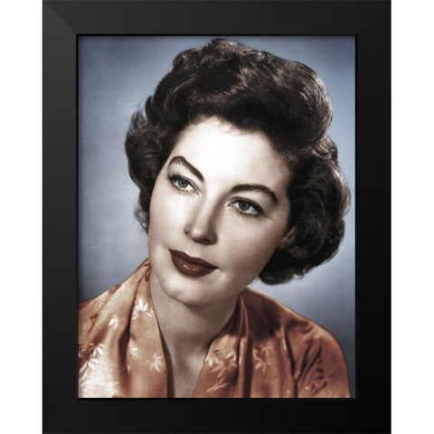 Ave Gardner Black Modern Wood Framed Art Print by Hollywood Photo Archive