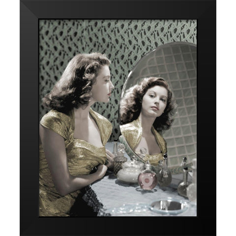 Ave Gardner Black Modern Wood Framed Art Print by Hollywood Photo Archive