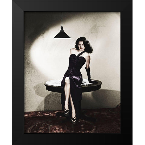 Ave Gardner Black Modern Wood Framed Art Print by Hollywood Photo Archive