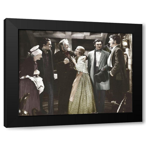 Lionel Barrymore - David Copperfield Black Modern Wood Framed Art Print by Hollywood Photo Archive
