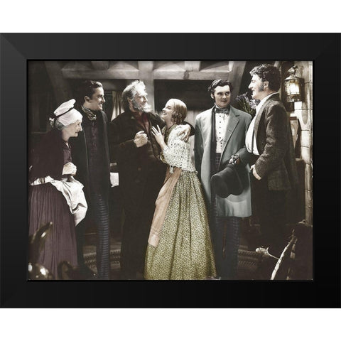 Lionel Barrymore - David Copperfield Black Modern Wood Framed Art Print by Hollywood Photo Archive