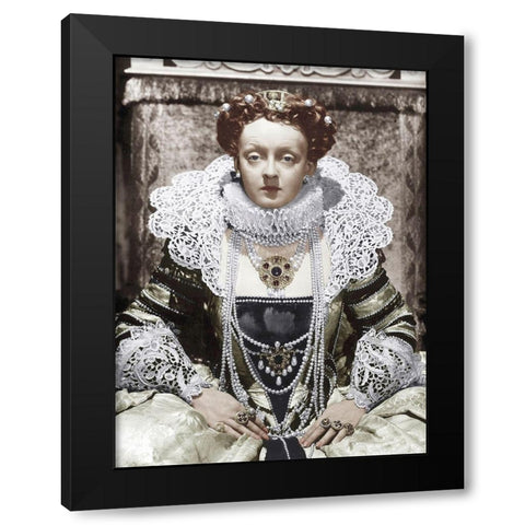 Bette Davis Black Modern Wood Framed Art Print by Hollywood Photo Archive