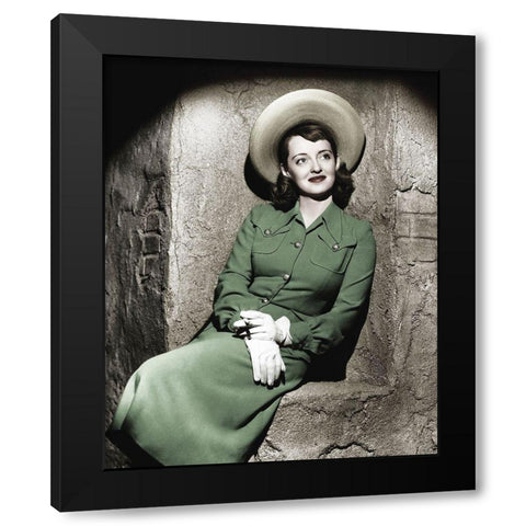 Bette Davis Black Modern Wood Framed Art Print by Hollywood Photo Archive