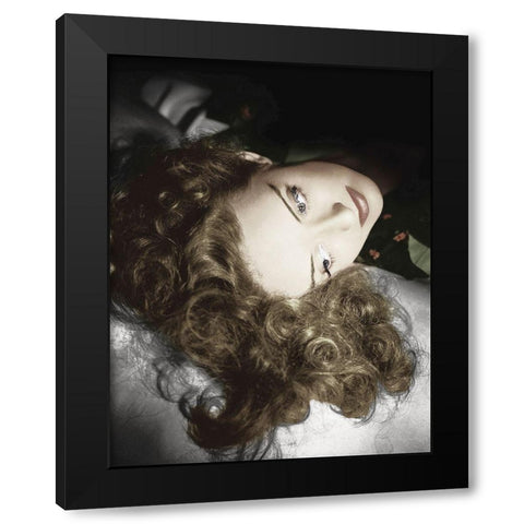 Bette Davis Black Modern Wood Framed Art Print with Double Matting by Hollywood Photo Archive
