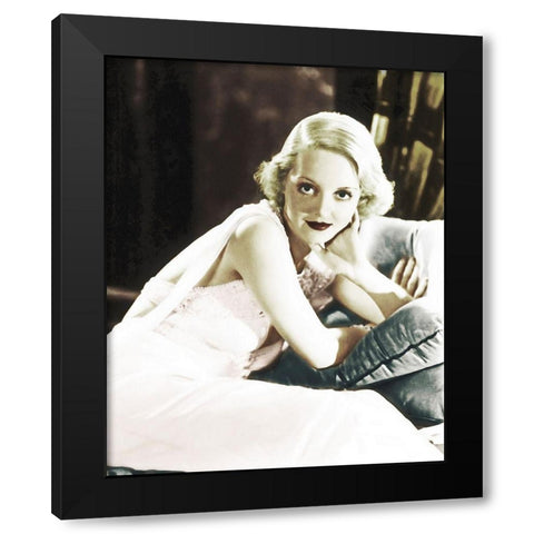 Bette Davis Black Modern Wood Framed Art Print by Hollywood Photo Archive