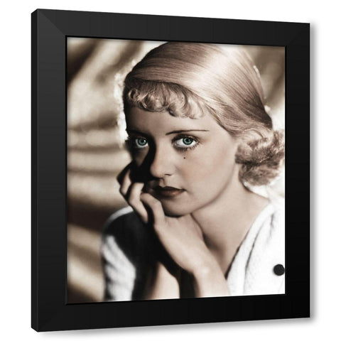 Bette Davis Black Modern Wood Framed Art Print by Hollywood Photo Archive