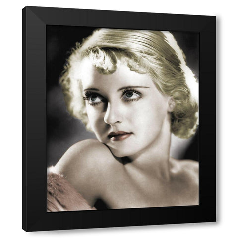 Bette Davis Black Modern Wood Framed Art Print by Hollywood Photo Archive