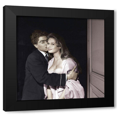 Brigitte Bardot Black Modern Wood Framed Art Print by Hollywood Photo Archive