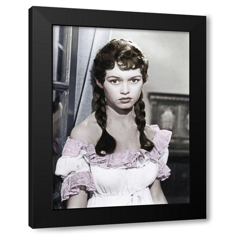 Brigitte Bardot Black Modern Wood Framed Art Print by Hollywood Photo Archive