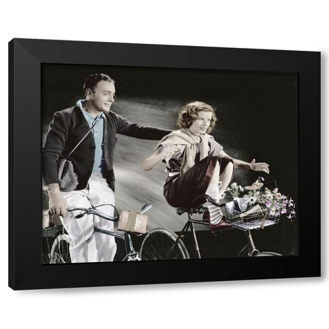 Charles Boyer - Break of Hearts Black Modern Wood Framed Art Print with Double Matting by Hollywood Photo Archive