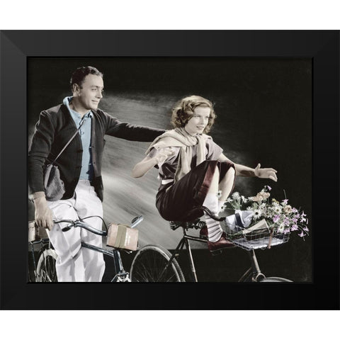 Charles Boyer - Break of Hearts Black Modern Wood Framed Art Print by Hollywood Photo Archive
