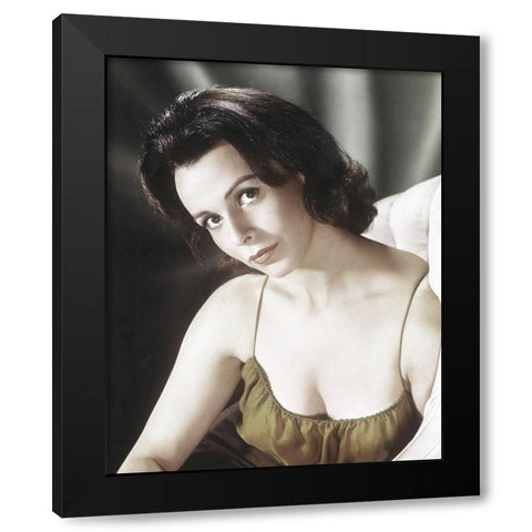 Claire Bloom Black Modern Wood Framed Art Print by Hollywood Photo Archive