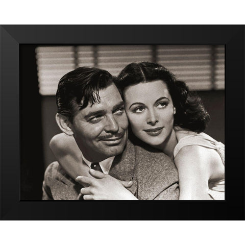 Clark Gable Black Modern Wood Framed Art Print by Hollywood Photo Archive
