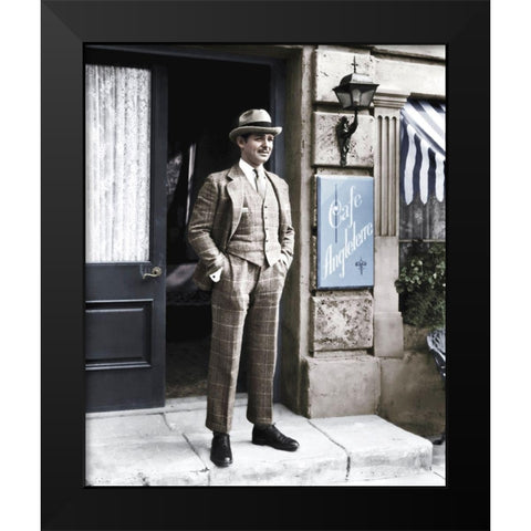 Clark Gable Black Modern Wood Framed Art Print by Hollywood Photo Archive