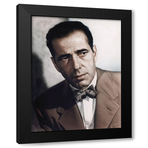 Humphrey Bogart Black Modern Wood Framed Art Print with Double Matting by Hollywood Photo Archive