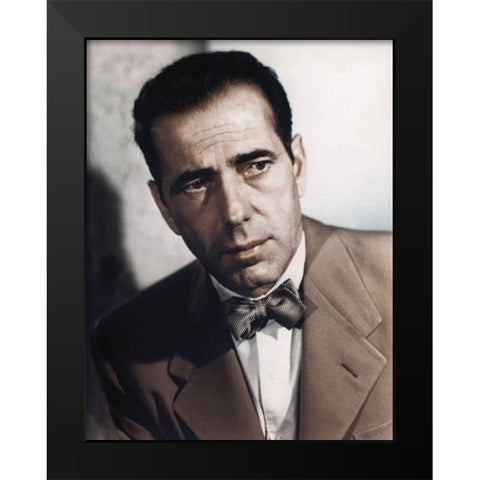 Humphrey Bogart Black Modern Wood Framed Art Print by Hollywood Photo Archive