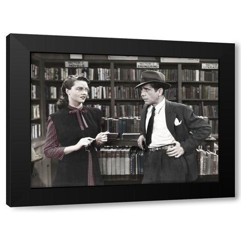 Humphrey Bogart - The Big Sleep Black Modern Wood Framed Art Print with Double Matting by Hollywood Photo Archive