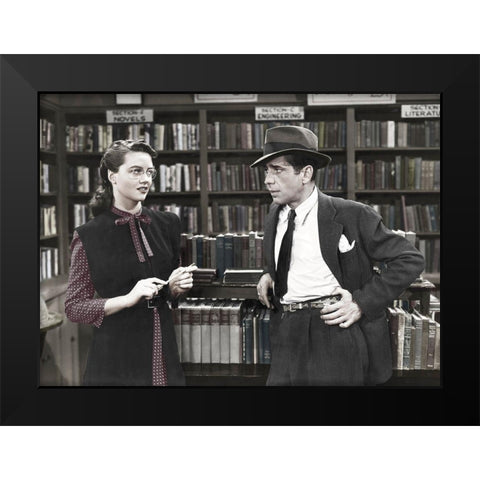 Humphrey Bogart - The Big Sleep Black Modern Wood Framed Art Print by Hollywood Photo Archive