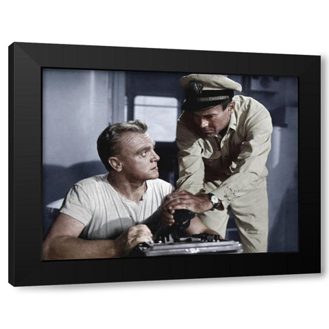 James Cagney - Mister Roberts Black Modern Wood Framed Art Print with Double Matting by Hollywood Photo Archive