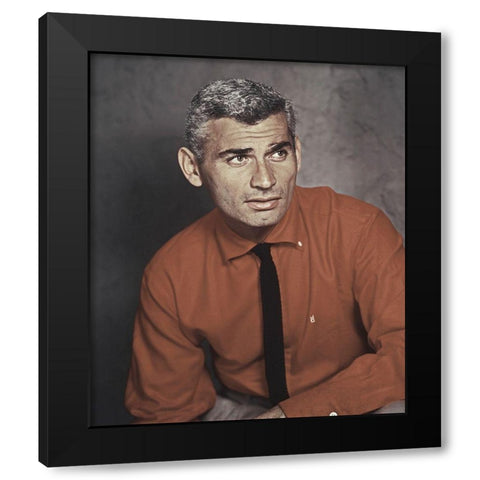 Jeff Chandler Black Modern Wood Framed Art Print by Hollywood Photo Archive