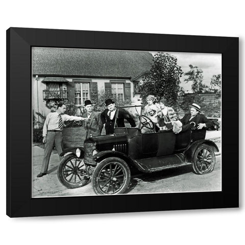 Laurel and Hardy - Perfect Day, 1929 Black Modern Wood Framed Art Print with Double Matting by Hollywood Photo Archive