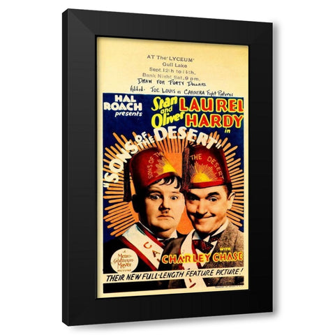 Laurel and Hardy - Sons of the Desert Black Modern Wood Framed Art Print by Hollywood Photo Archive