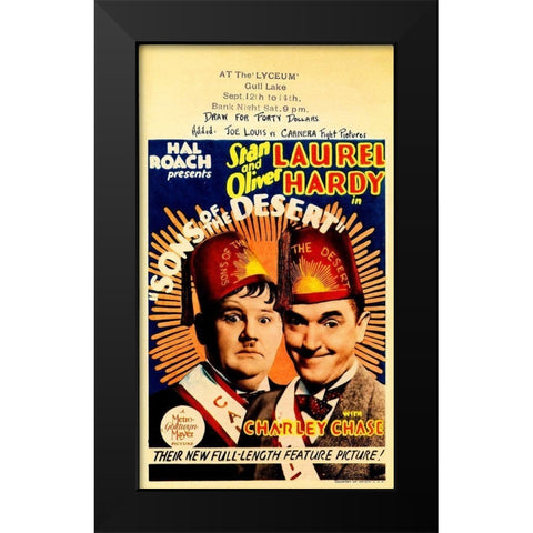 Laurel and Hardy - Sons of the Desert Black Modern Wood Framed Art Print by Hollywood Photo Archive