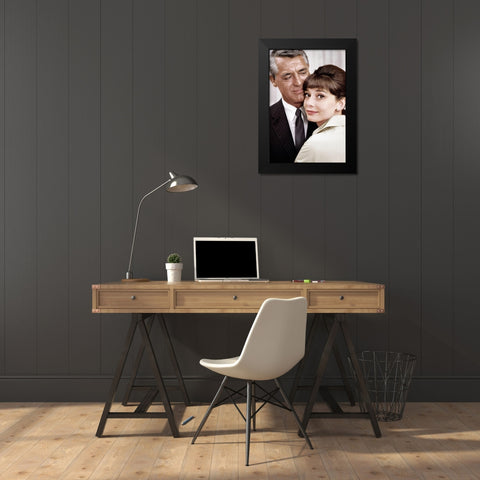 Cary Grant - Charade Black Modern Wood Framed Art Print by Hollywood Photo Archive